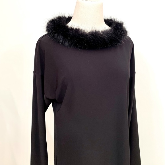 ✨Faux Fur Neck Audrey Hepburn Style Party Top✨ - Picture 7 of 8